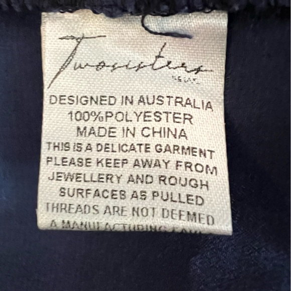 Twosisters The Label Jonas Navy Blue Dress With Cut-Out In Front AUS 12 … - Picture 11 of 15